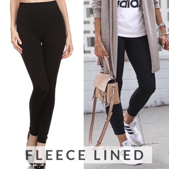 WILA Pants - FLEECE LINED❄️ black leggings high waisted